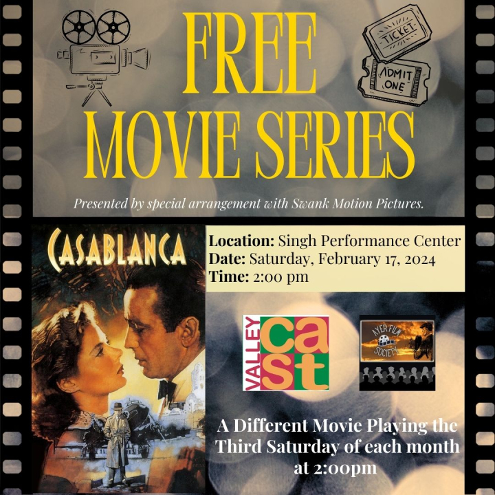 Free Movie Series Presented by ValleyCAST & the Ayer Film Society | Casablanca (1942)
